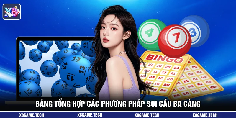 Bảng tổng hợp các phương pháp soi cầu ba càng