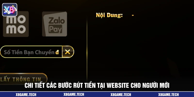 Chi tiết các bước rút tiền tại website cho người mới